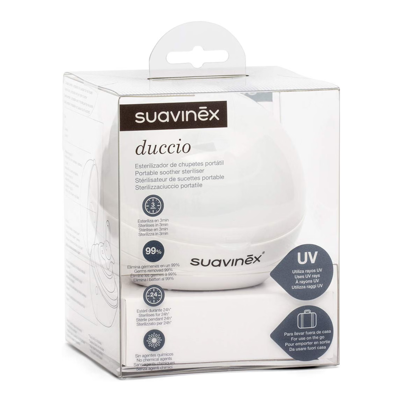 Suavinex Duccio – Sterilizzaciuccio Portatile UV, foto del prodotto